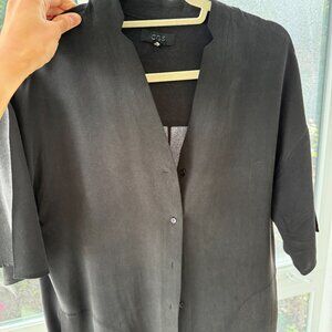 COS Silk Black Shirt Dress